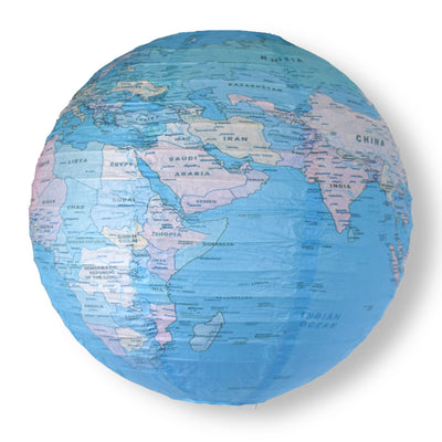 12" Geographical World Map Earth Globe Paper Lantern Hanging Classroom & Party Decoration