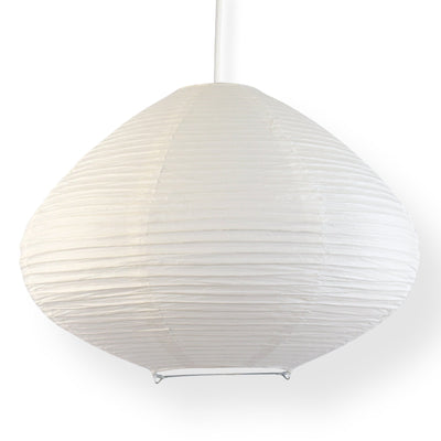 Bulbous Shaped Premium Fine Line Paper Lantern, White (16"W x 11"H)