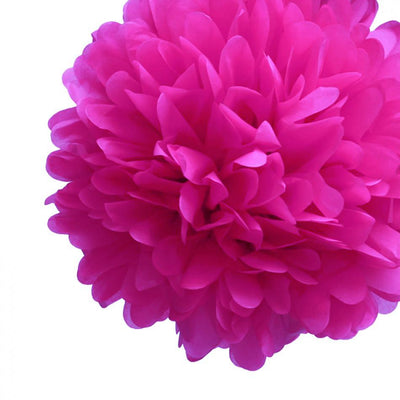 EZ-Fluff 12" Fuchsia Tissue Paper Pom Poms Flowers Balls, Decorations (100 PACK) - AsianImportStore.com - B2B Wholesale Lighting and Décor