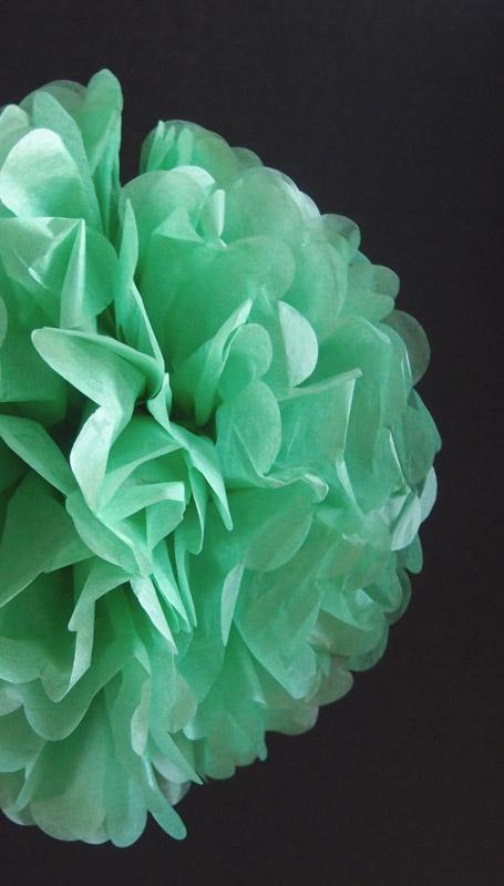 (Discontinued) (100 PACK) EZ-Fluff 12" Grass Greenery Tissue Paper Pom Poms Flowers Balls, Decorations