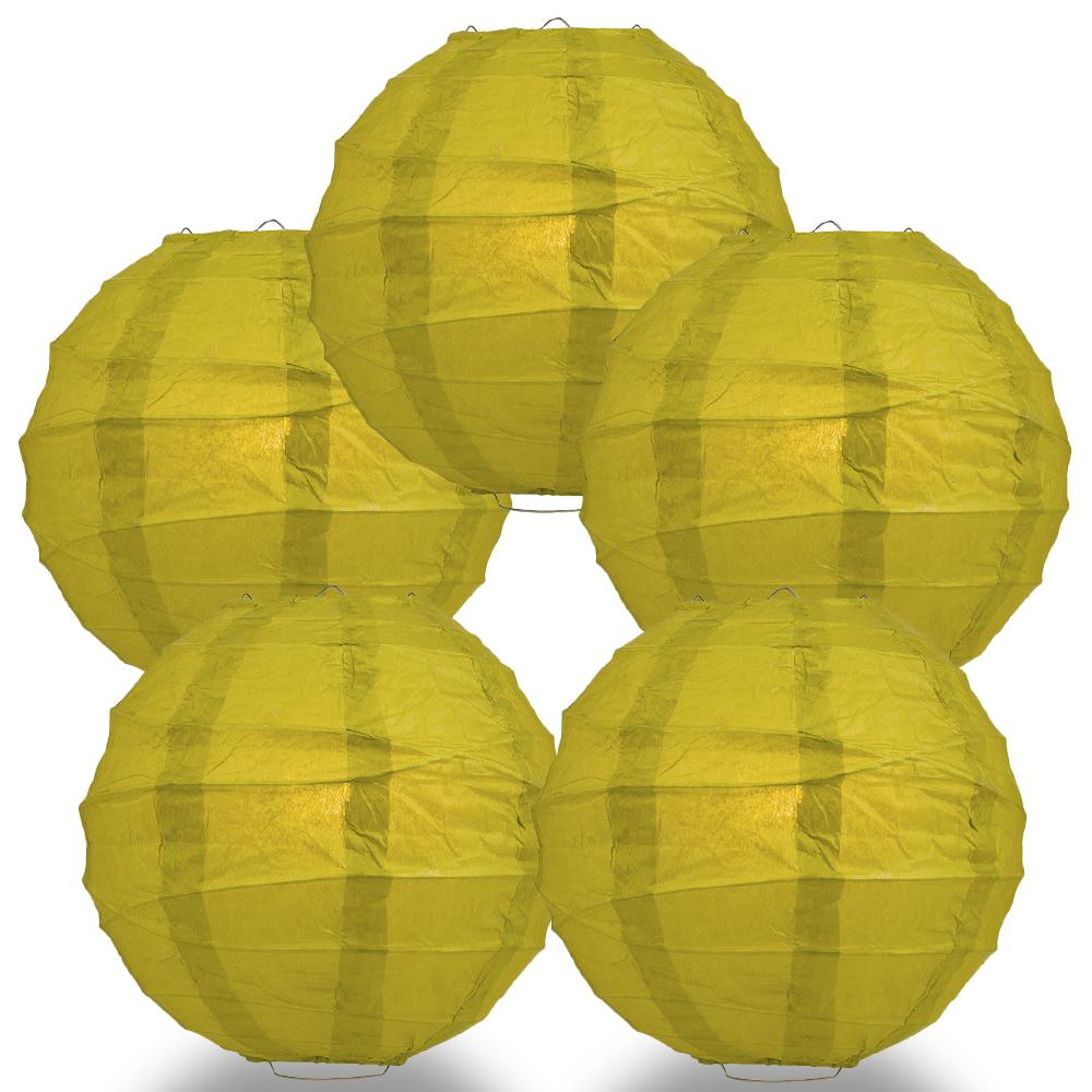 5 PACK | 12"  Pear Crisscross Ribbing, Hanging Paper Lanterns - AsianImportStore.com - B2B Wholesale Lighting and Decor