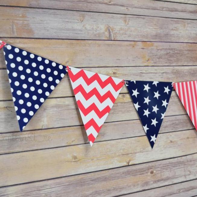 4th of July Red, White and Blue Triangle Flag Pennant Banner (11FT) - AsianImportStore.com - B2B Wholesale Lighting and Decor