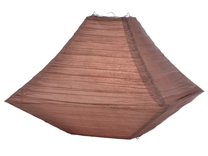 (Discontinued) 14" Brown Pagoda Paper Lantern - AsianImportStore.com - B2B Wholesale Lighting & Décor since 2002.