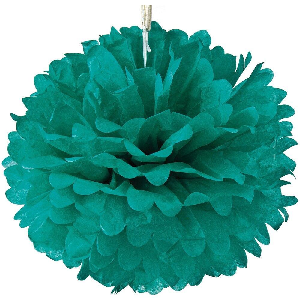 Teal 20 Inch Tissue Paper Flower Pom Pom (20 PACK) - AsianImportStore.com - B2B Wholesale Lighting and Décor