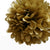 (Discontinued) (100 PACK) EZ-Fluff 8" Gold Tissue Paper Pom Pom Flowers, Hanging Decorations