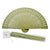 8" Chartreuse Wood Panel Hand Fan w/ Organza Bag for Weddings (100 PACK) - AsianImportStore.com - B2B Wholesale Lighting and Décor