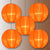 5 PACK | 14" Orange Shimmering Nylon Lantern, Even Ribbing, Durable, Hanging Decoration