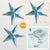 3-PACK + Cord | Turquoise Blue Lotus Glittered 24" Illuminated Paper Star Lanterns and Lamp Cord Hanging Decorations - AsianImportStore.com - B2B Wholesale Lighting and Decor
