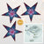 3-PACK + Cord | Blue Crown 24" Illuminated Paper Star Lanterns and Lamp Cord Hanging Decorations - AsianImportStore.com - B2B Wholesale Lighting and Decor