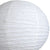 14" White Round Crepe Paper Lantern, Even Ribbing, Chinese Hanging Wedding & Party Decoration