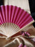 BULK PACK (50) 9" Fuchsia / Hot Pink Silk Hand Fans for Weddings - AsianImportStore.com - B2B Wholesale Lighting and Decor