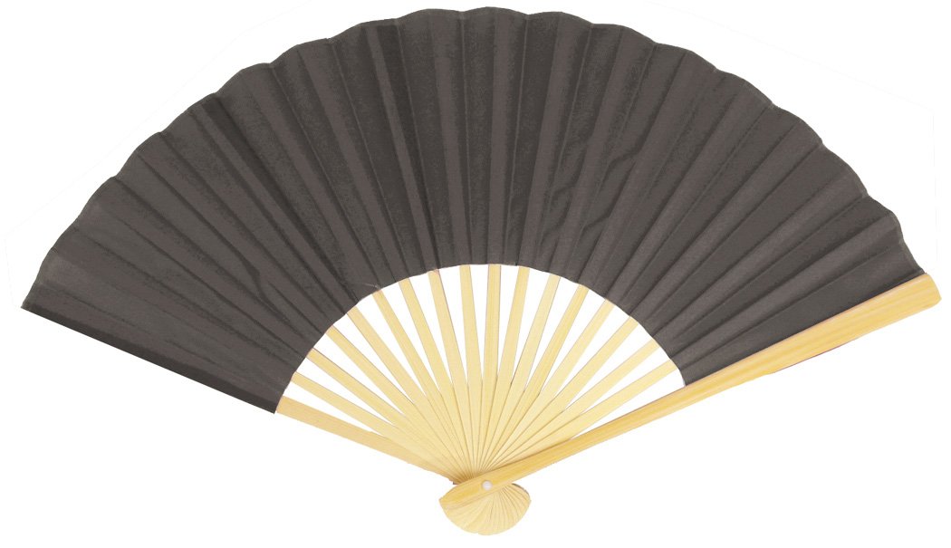 BULK PACK (50) 9" Gray / Grey Silk Hand Fans for Weddings - AsianImportStore.com - B2B Wholesale Lighting and Decor