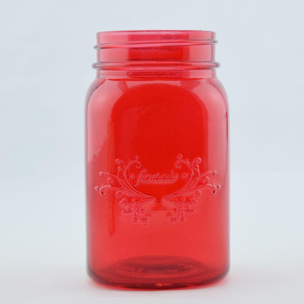 Fantado Ruby Red Mason Jar Pendant Light Kit, Regular Mouth, Clear Cord, 15FT - AsianImportStore.com - B2B Wholesale Lighting and Decor