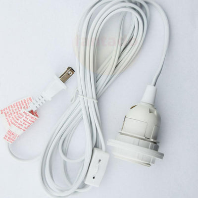 Fantado Frosted Pearl White Mason Jar Pendant Light Kit, Wide Mouth, White Cord, 15FT - AsianImportStore.com - B2B Wholesale Lighting and Decor