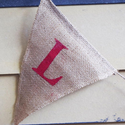 BLOWOUT (100 PACK) Love Burlap Triangle Flag Pennant Banner (5 Ft)