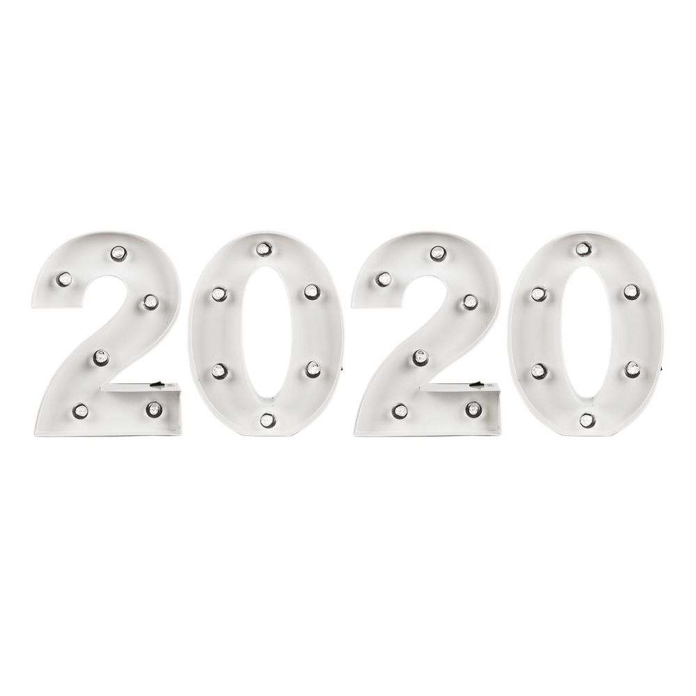  Marquee Light Year '2020' LED Metal Sign (8 Inch, Battery Operated) - AsianImportStore.com - B2B Wholesale Lighting and Decor