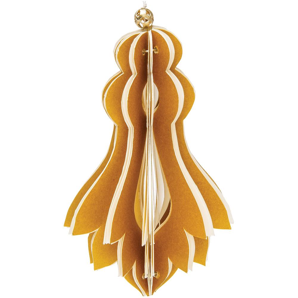 Carraway Design Origami Ornament (6.25-Inch, Gold and White, Single) - AsianImportStore.com - B2B Wholesale Lighting and Decor