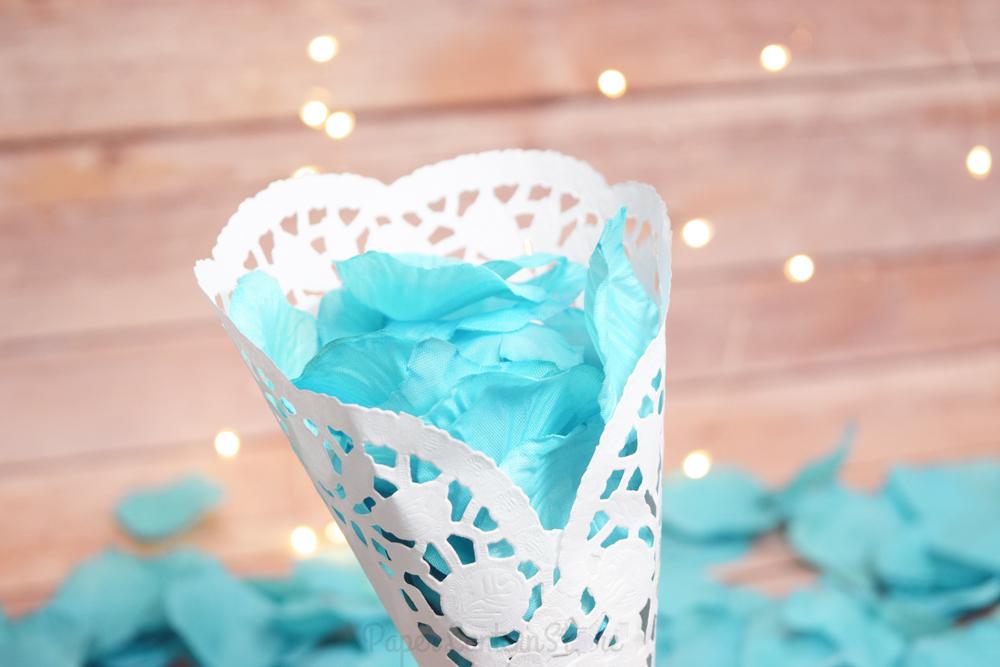  Turquoise Silk Rose Petals Confetti for Weddings in Bulk - AsianImportStore.com - B2B Wholesale Lighting and Decor