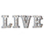 Silver Marquee Light 'LIVE' LED Metal Sign (8 Inch, Battery Operated w/ Timer) - AsianImportStore.com - B2B Wholesale Lighting and Decor