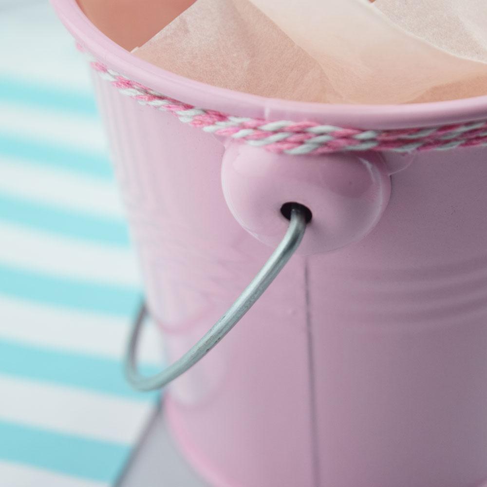 Pink Metal Favor Pail