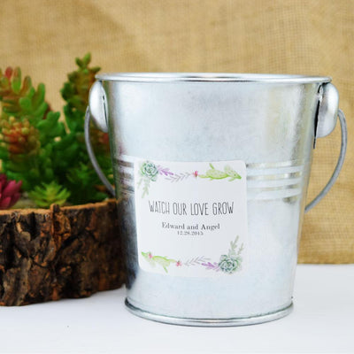 Small 4" Silver Metal Pail Bucket Party Favor with Handle - AsianImportStore.com - B2B Wholesale Lighting and Decor