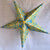 3-PACK + Cord | Turquoise Blue and Yellow Glitter Peacock 24" Illuminated Paper Star Lanterns and Lamp Cord Hanging Decorations - AsianImportStore.com - B2B Wholesale Lighting and Decor