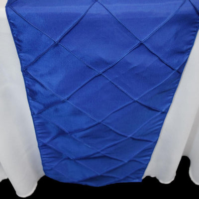 BLOWOUT (20 PACK) Royal Blue Pintuck Chameleon Table Runner - 12 x 108 Inch