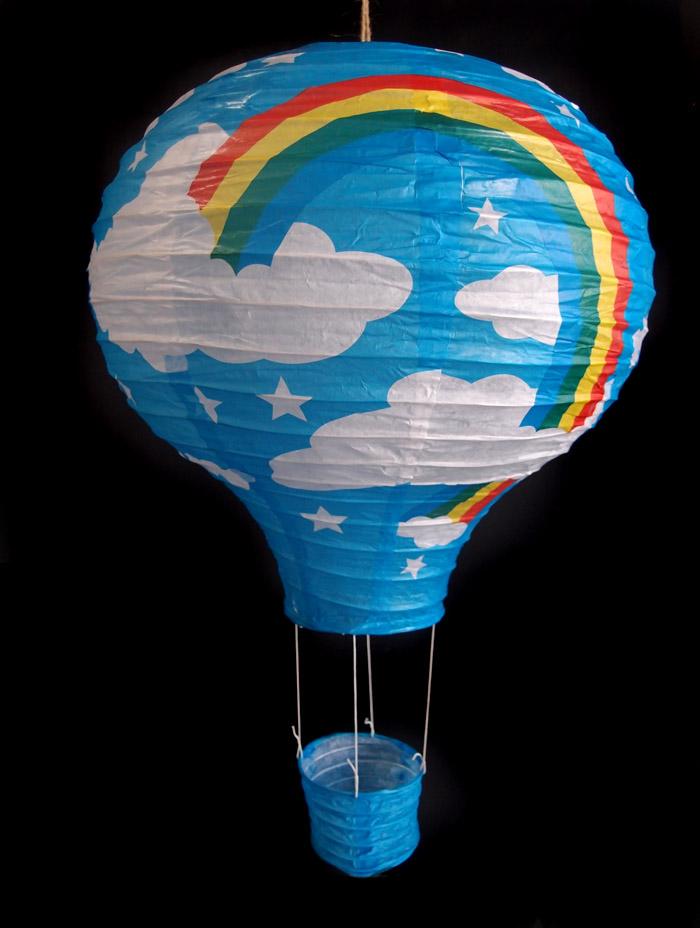  Turquoise Rainbow Hot Air Balloon Paper Lantern - AsianImportStore.com - B2B Wholesale Lighting and Decor